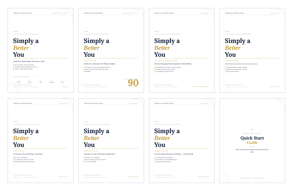 Complete Self-Improvement Library — 13 Workbooks, Planners & Add-ons (Save 53%)
