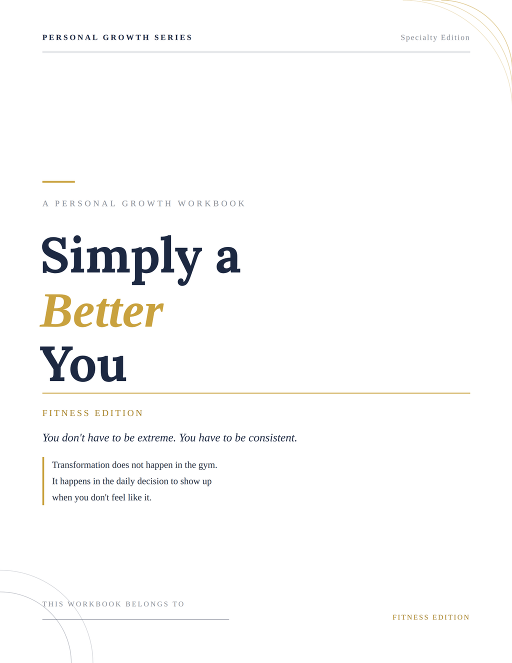 Simply A Better You — Fitness Edition