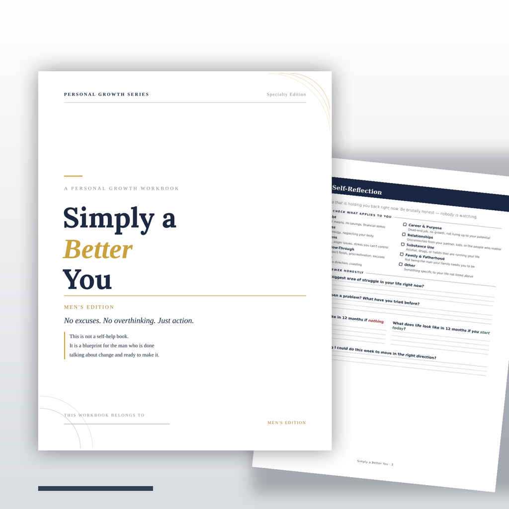 Men's Self-Improvement Workbook — Discipline & Goals