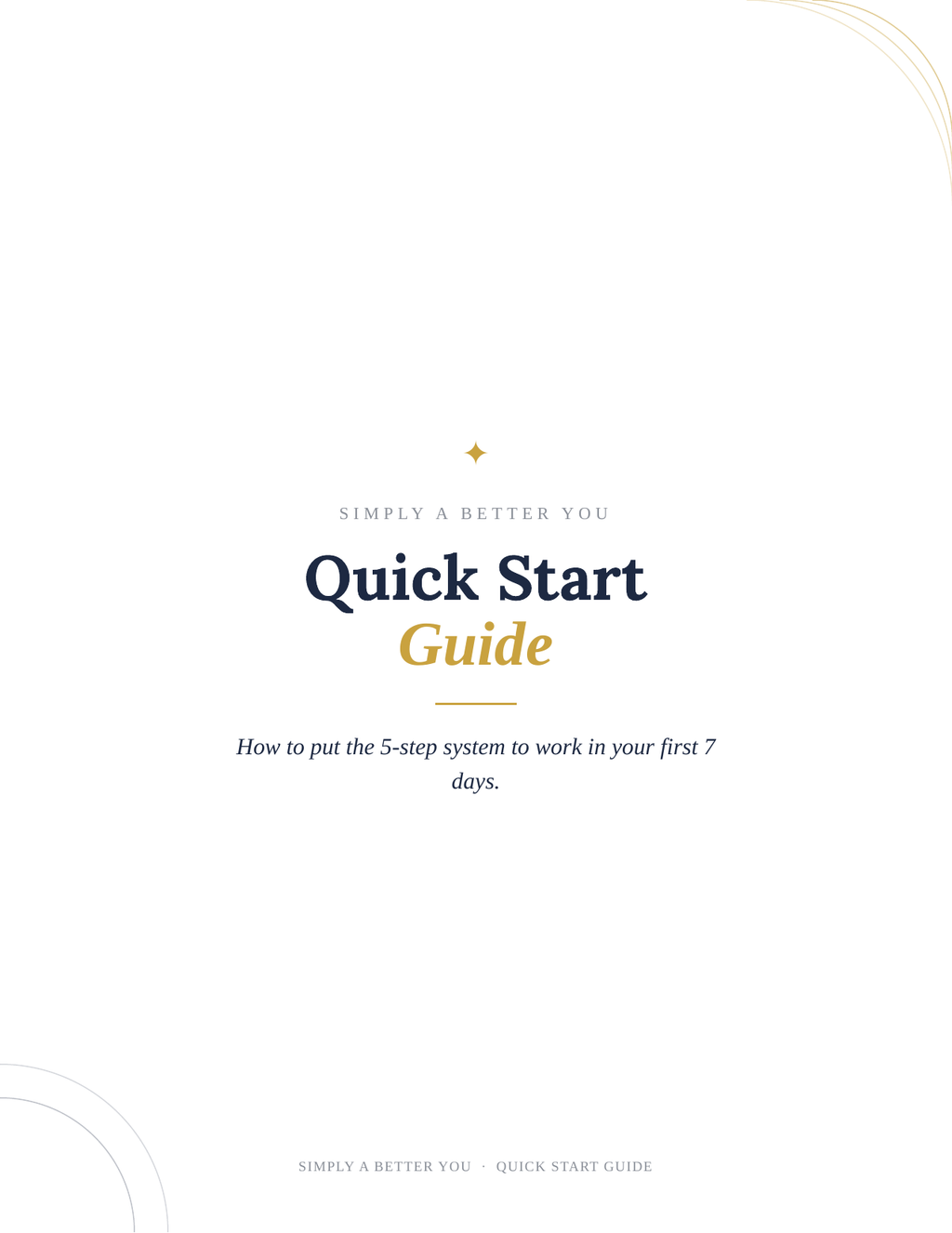 Simply A Better You — Quick Start Guide + Daily Win Cards