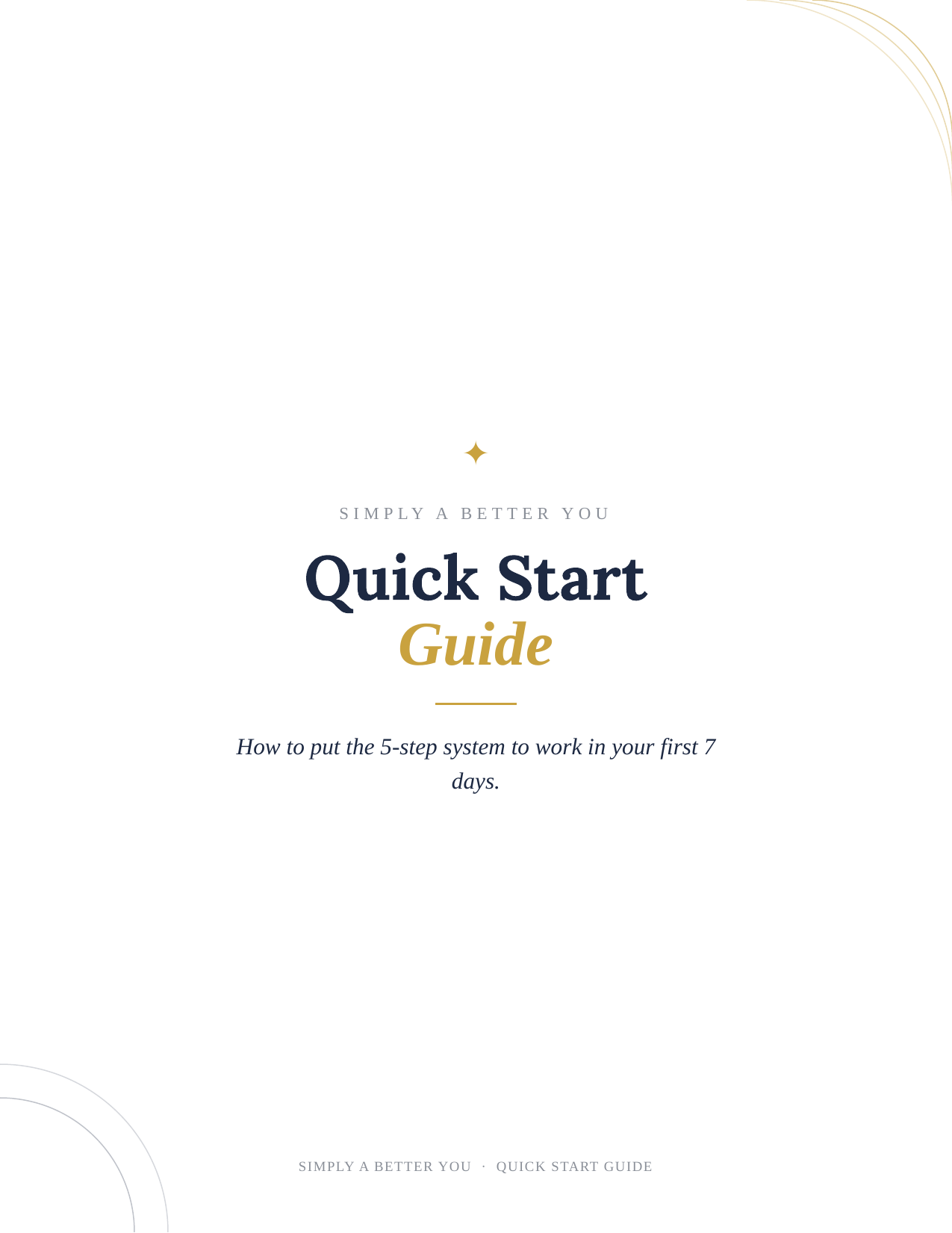 Simply A Better You — Quick Start Guide + Daily Win Cards