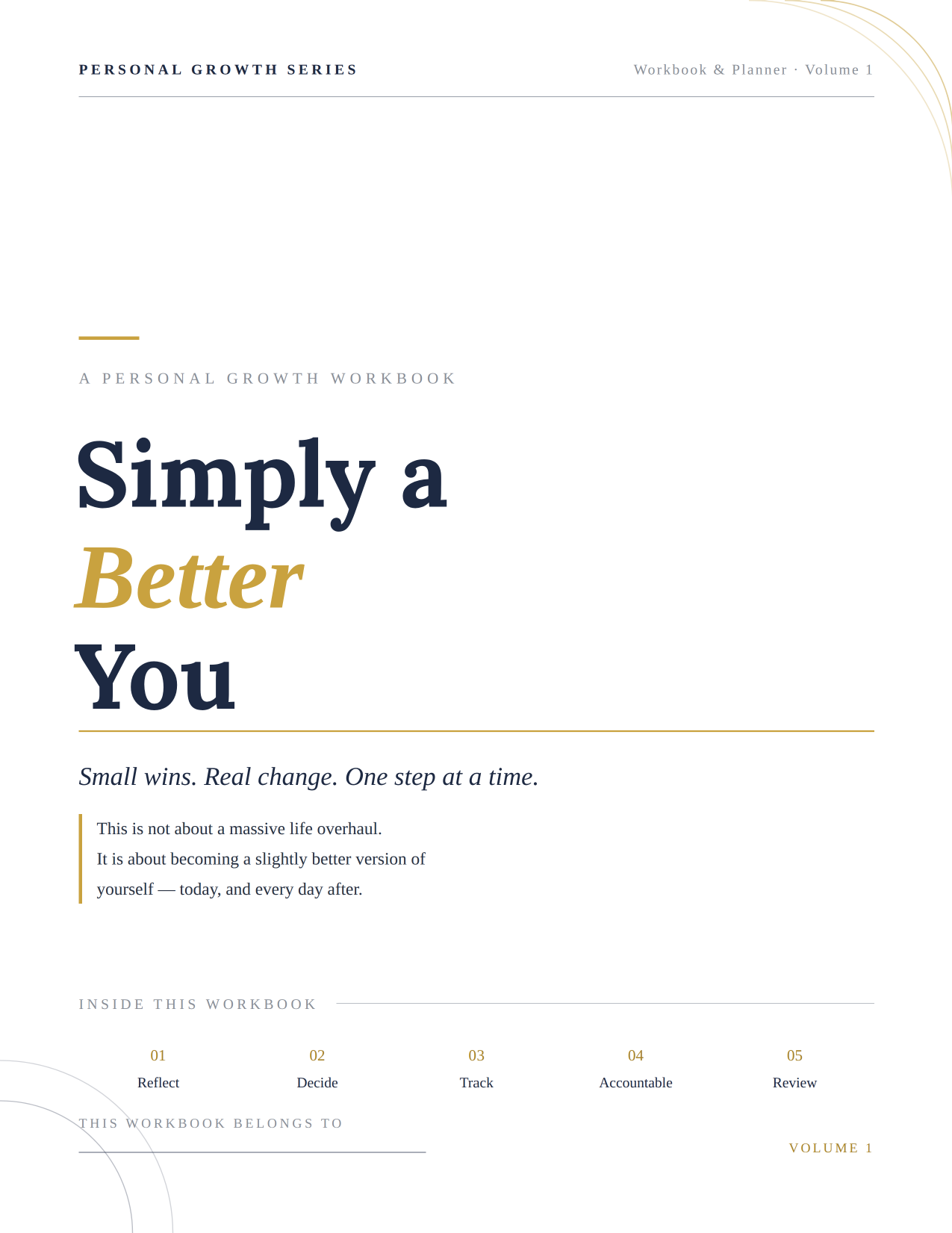 Simply A Better You — The Personal Growth Workbook